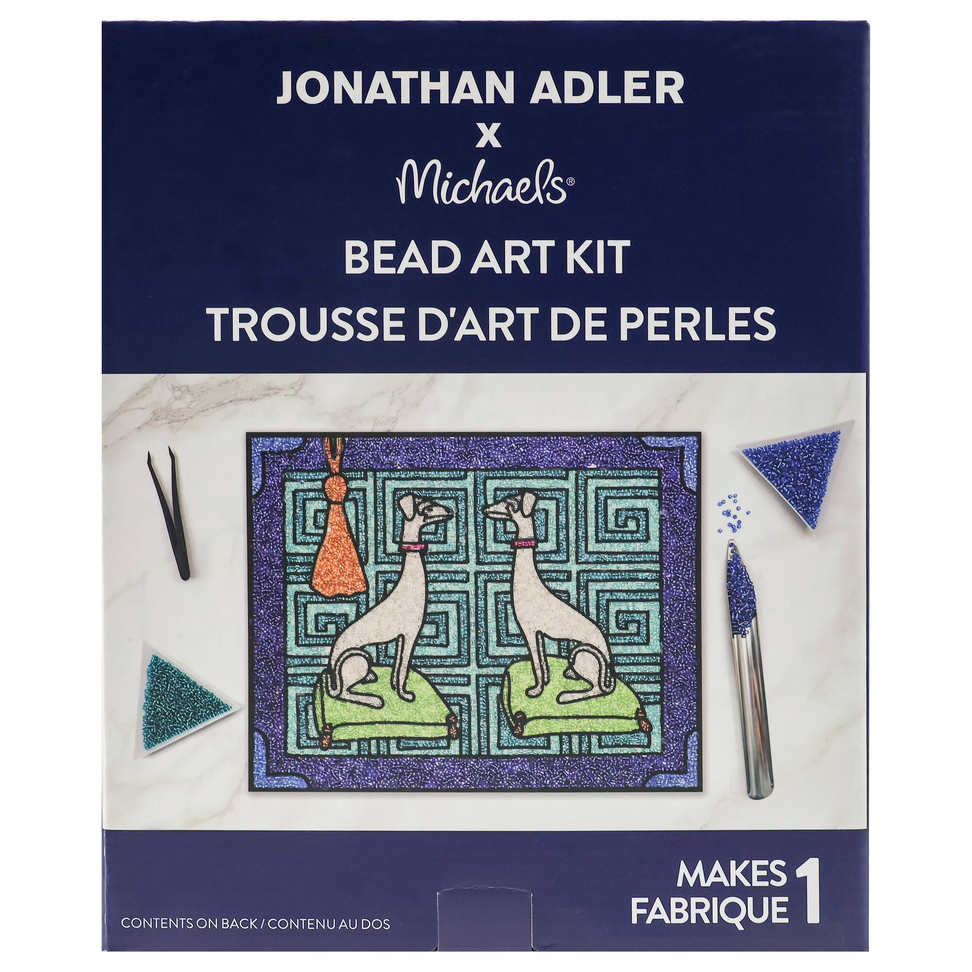 Jonathan Adler x Michaels 8" x 10" Greyhound Dog Pair Bead Art Kit